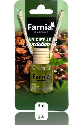Farnia Yüksek Esanslı Askılı Araç Kokusu Edp Parfüm Sandal Ağacı 8 Ml 3 Adet Avantaj Paketi