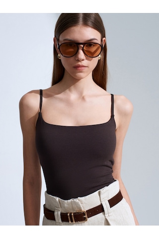 Dilvin 21200 Bra-free Askılı Top-koyu Kahve