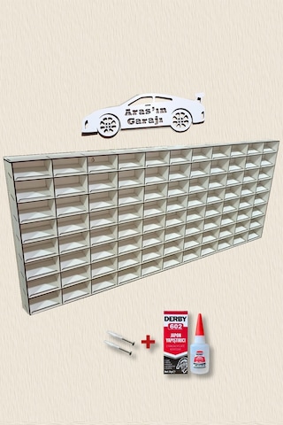 Ahşapatölyenet Ahşap Eğimli Araba Rafı (88 Araçlık)