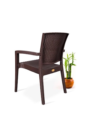 Zeugma Rattan Kollu Sandalye Koltuk Kahve Kahverengi