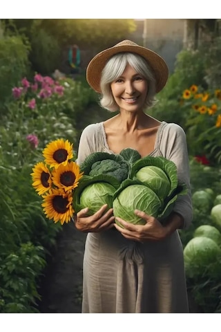 Domsadmarket Lahana Ve Ayçiçeği İçin Şapka 100 Ad 161626382