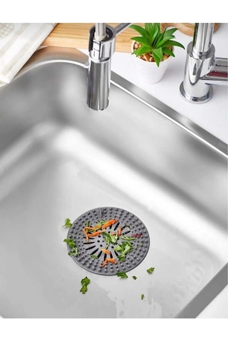 Periboia Yuvarlak Süzgeçli Silikon Mutfak Lavabo Ve Küvet Süzge Çok Renkli