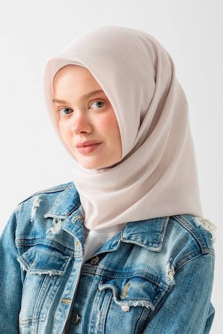 Nisanca Soft Pamuk Jakarlı Eşarp Doğal Dokulu, Hafif Ve Nefes Alan Kumaş- Bambu Kraş Eşarp Yumuşak Dokulu Düz Renk Eşarp, Tesettür Eşarp Vizon