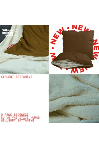 Xpermate Tv Battaniye Yastık Welsoft Battaniye 145x205 Kahvere...