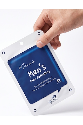 Mjcare Men's Cica Refreshing Mask 10'lu - Erkeklere Özel Canlandırıcı Yarım Yüz Maskesi