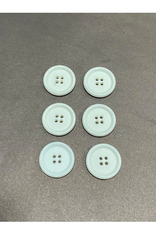 Trençkot Mont Düğmesi Italyan Düğme 20 Lı Set Beyaz 2,5 Cm M8926