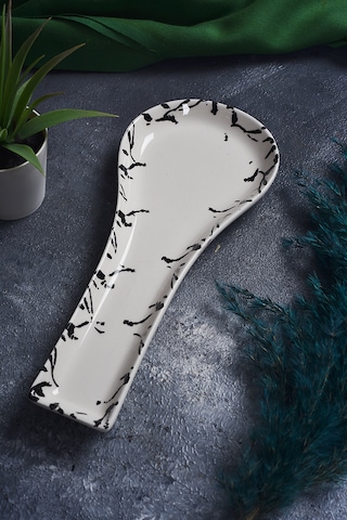 Piatti Naturali Seramik Mermer Kirli Kaşıklık Tezgah Üstü Kepçe Kaşık Altlığı