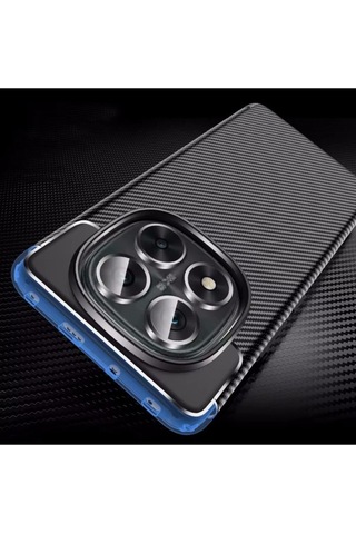 Xiaomi Redmi Note 14 Pro 5g / Poco X7 5g Kılıf Karbon Silikon Case Kapak Lacivert