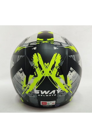 Sway 715 Poison Şeffaf Vizörlü Yarım Kask Sarı - Siyah