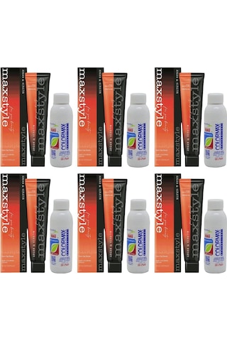 Maxstyle Sps868 Argan Ve Keratin 2025/08.43 Sultan Bakırı 60 Ml 6 Ad Saç Boyası + 6 Ad 90 Ml Oksidan