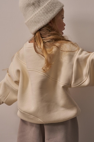 Taş Dikiş Detaylı Sweatshirt Krem