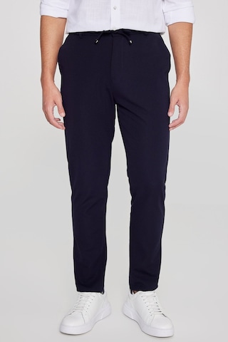AC&Co / Altınyıldız Classics Erkek Lacı Slim Fit Dar Kesim Beli Bağlamalı Çizgili Yan Cepli Casual Jogger Pantolon Lacı