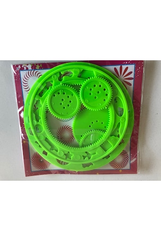3 D Spirograph Çizim Seti Desen Cetveli 2 Adet Şeffaf
