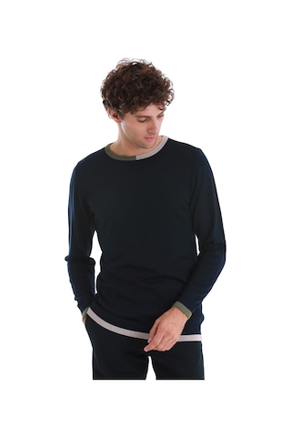 Hatemoğlu Lacivert Regular Fit Düz Bisiklet Yaka Yünlü Triko Kazak 34122023a001 005 Lacivert