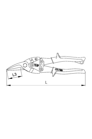 Ceta Form J04-250R 250Mm Sağ Kesim Mafsallı Sac Makası