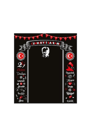 29 Ekim Cumhuriyet Bayramı Fotoğraf Çekim Brandası 180x200 Cm Standart