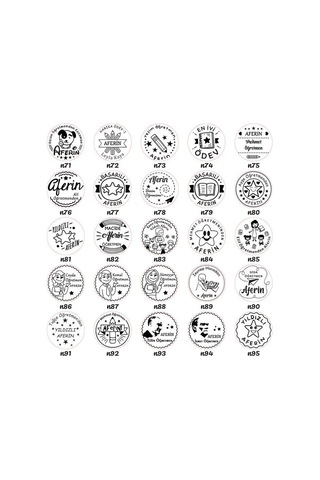 Kişiye Özel Öğretmen Kaşesi Mührü Kitap Mührü Ve Istampa Set R5814-09