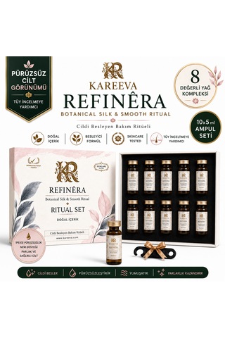 Kareeva Refinéra Silk Touch 8 Doğal Yağlı Tüy İnceltmeye Yardımcı Onarıcı Bakım Serumu 10 x 5 ML