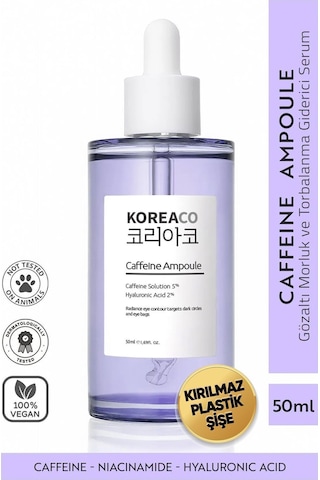 Koreaco Caffeine Ampoule Gözaltı Torba & Koyu Halka Karşıtı