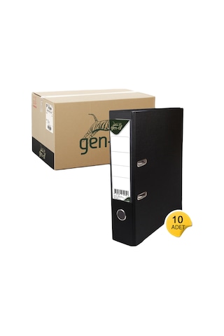Gen-of Plastik Klasör Geniş Siyah 10 Lu