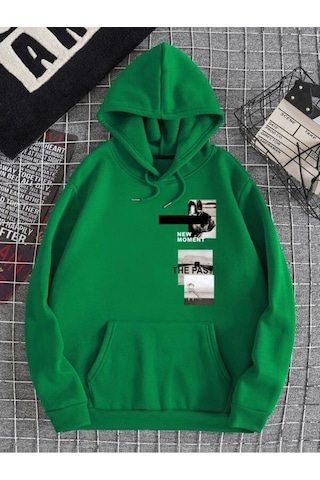 Altamira Unisex New Moment Baskılı Oversize Kapşonlu Sweatshirt 001