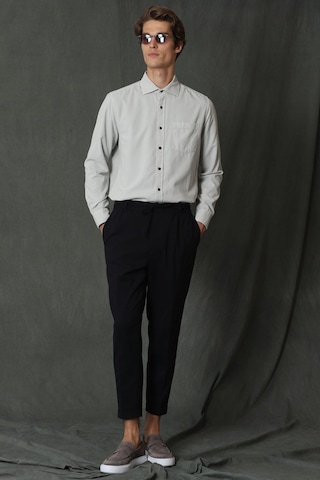 Lufian Watt Regular Fit Kadife Erkek Spor Gömlek Taş