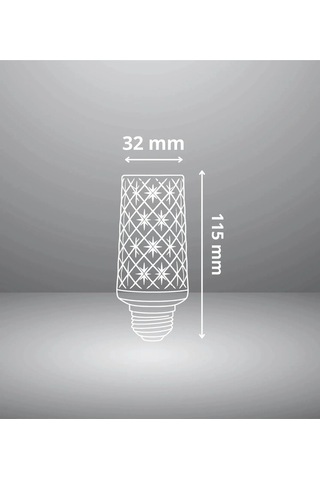 15w Dekoratif Kristal Ampul E27 Led Uzun Beyaz Renk 1600 Lümen