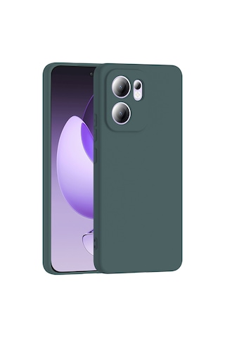 Kilifone - Oppo Reno 13f 5g Uyumlu Kılıf Esnek Koruyucu Mara Lansman Kapak - Koyu Yeşil - T37335