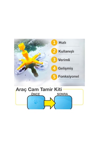 Powertiger Ally Araba-Araç Camı Çatlak Tamir Kiti