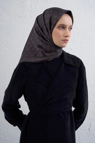 Armine Nostalji Serisi Sura İpek Eşarp 9412ds 9412ds-01 01-antrasit