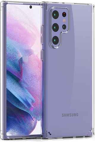Samsung Uyumlu Galaxy S22 Ultra Kılıf Full Şeffaf Sararmaz Kapak Renksiz