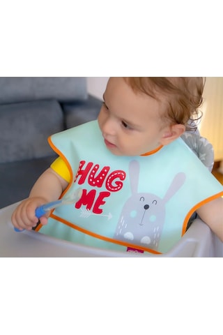 Babyjem Poli Muşamba Mama Önlüğü Büyük Yeşil