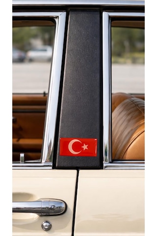 Türk Bayrağı Damla Sticker Etiket Direk Arması 3d Damla Silikon Arması Türk Bayrağı 2adet 5x2,5cm Beyaz - Kırmızı