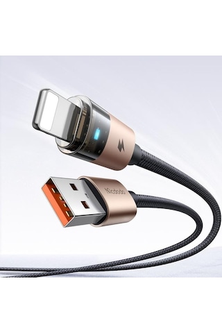 Mcdodo Ca-6911 3a Işıklı Usb Apple Uyumlu iPhone Şarj Data Kablosu 1.2m Siyah