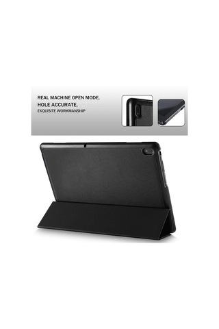 Lenovo Uyumlu Tab E10 10.1 Inch Tb-X104F Standlı Ultra Ince Deri Kılıf (368231296)
