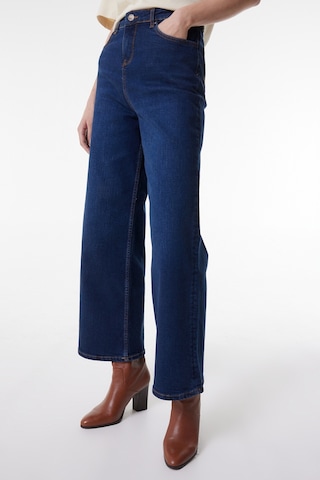 Lee Stella Regular Fit Normal Kesim Yüksek Bel Ispanyol Paça Mavi Kadın Esnek Jean Denim Kot Pantolon L31S007404 Mavi
