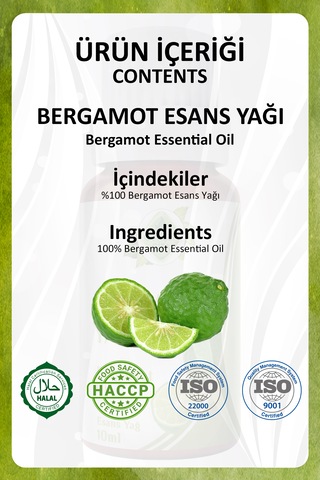 Bergamot Yağı Bergamot Essential Oil 10 Ml.