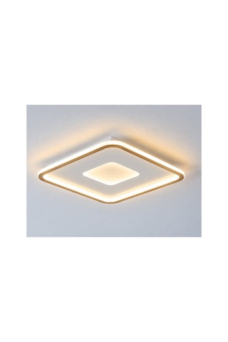 Eskitme Gold 40x40cm İç İçe Kare 6500k Soğuk Beyaz Led Avize