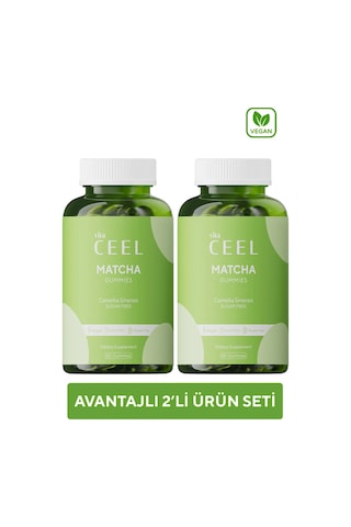 2'li Matcha Gummy, Yeşil Çay İçerikli Çiğnenebilir Vegan Gummy 2'li Matcha Gummy, Yeşil Çay İçerikli Çiğnenebilir Vegan Gummy