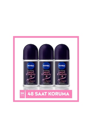 Nivea Pearl&Beauty Fine Fragrance 48H Kadın Roll-On Deodorant 3 x 50 ML