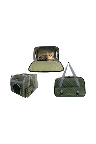 La Vista Lorente Kedi, Küçük Köpek Taşıma Çantası Yeşil 40-40-55cm