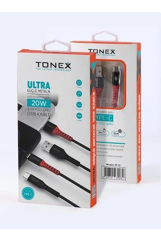 Tonex 3.4a 20w Usb To Type-c 20w Hızlı Usb Kablo - M-12
