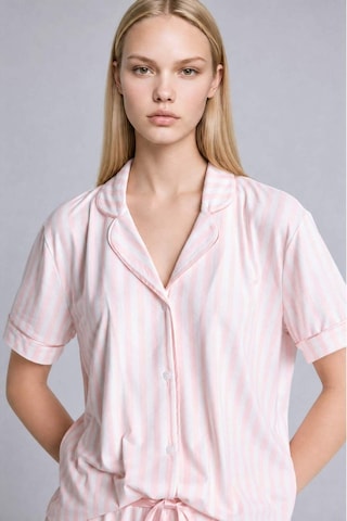 Defacto Regular Fıt Kısa Kollu 2li Softshell Pembe Pijama Takımı I3483ax26aupn436 Pembe-pn436