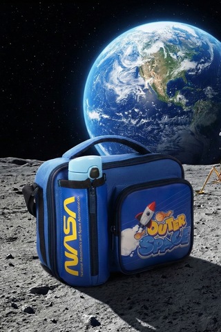 Lisanslı Outer Space Mavi Orijinal Beslenme Çantası Mavi