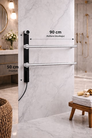 Elektrikli Havlupan 50x90xh100 Cm 60 Watt 65 C Krom