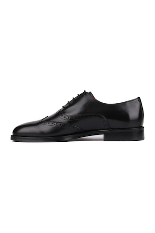 Shoetyle - Siyah Deri Bağcıklı Erkek Klasik Ayakkabı 250-450-741-siyah