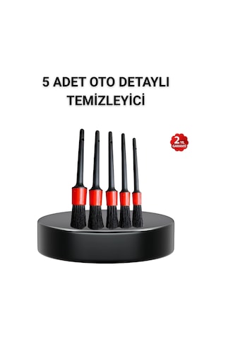 5 Li Detay Temizlik Fırçası Seti Araç İç Dış Jant Motor Çok Amaçlı