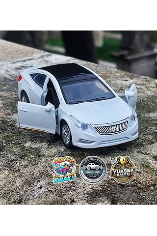 Hyundai Azera Demir Oyuncak Araba Sesli-ışıklı - Çek Bırak 12cm Çok Renkli