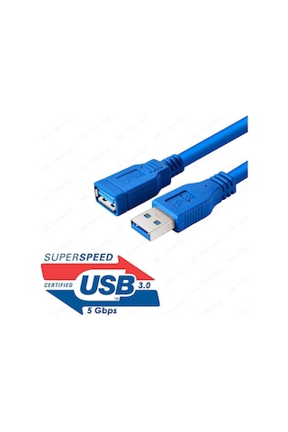 BK Teknoloji USB 3.0 Erkek / Dişi Uzatma Kablosu Genişletici 50 CM