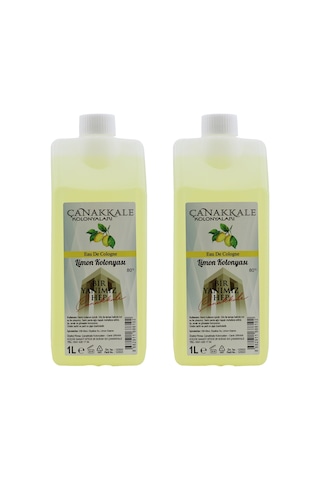 Çanakkale Kolonyaları 80 Derece Limon Kolonyası Korumalı Kapak - Yeni Model 2 x 1 L